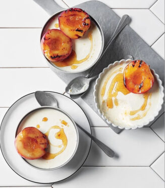 Baked Nectarines With Cinnamon Honey Sauce